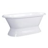 Aqua Eden Pedestal Bathtubs, 60 L, 30.69 W, White, Cast Iron VCTND603024